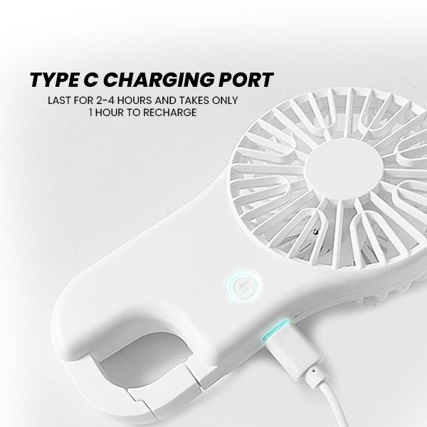 BUCKLE 3 Speed mini fan with Stand - 500mAh