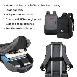 Business Laptop Backpack with External USB Port