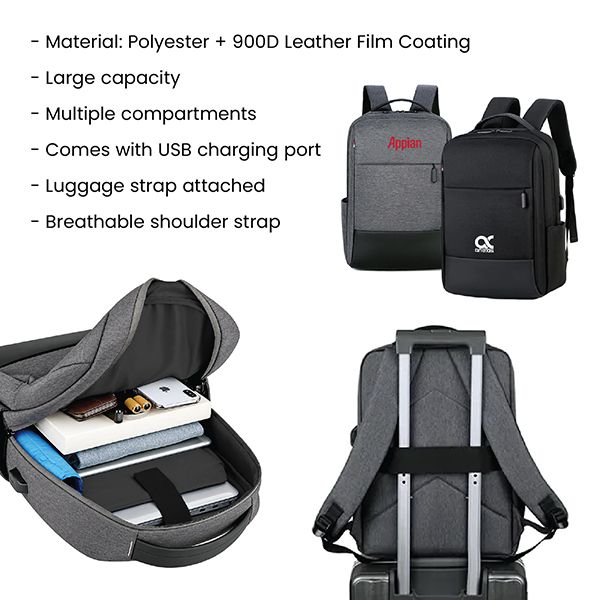 Business Laptop Backpack with External USB Port