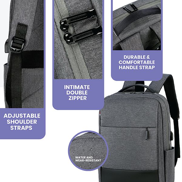 Business Laptop Backpack with External USB Port