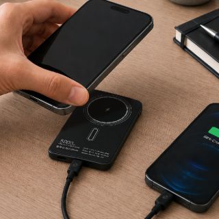 CABLE Magnetic 15W Wireless LED Power Bank Type C Strap - 5000mAh