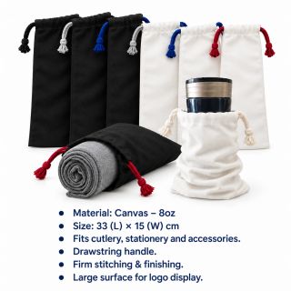 Canvas Drawstring Towel Bottle Pouch-L 8oz (330x150)