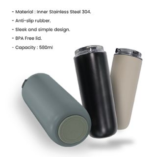 CASSEY Stainless Steel Thermos Tumbler - 580ml
