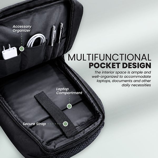 COD Travel Laptop Backpack with USB Port