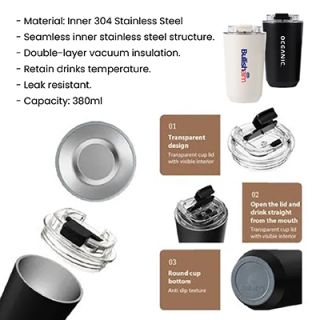 COFFEE Stainless Steel Travel Tumbler - 380ml
