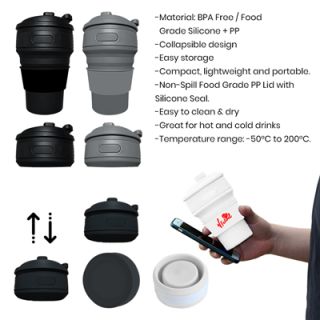 Collapsible Silicone Travel Cup Edition V2 - 350ml