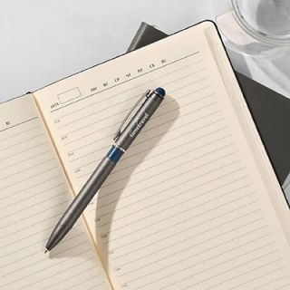 Color Tone Press Action Metal Ball Pen with Stylus