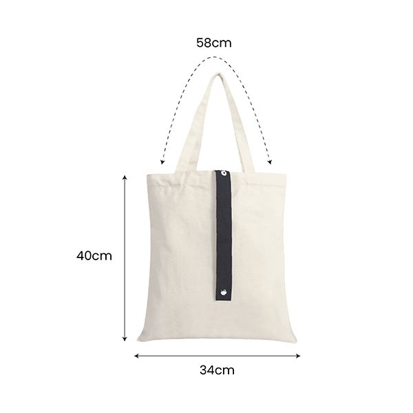 COLOR Strap Foldable Canvas Bag - 8oz (340x400)
