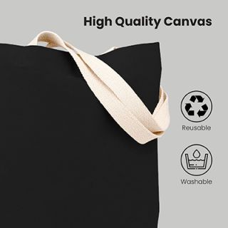 Colour Strip Black Canvas Bag V2 - 10oz (400x350x100)