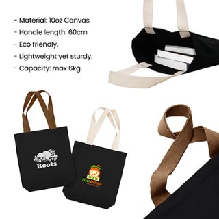 Colour Strip Black Canvas Bag V2 - 10oz (400x350x100)