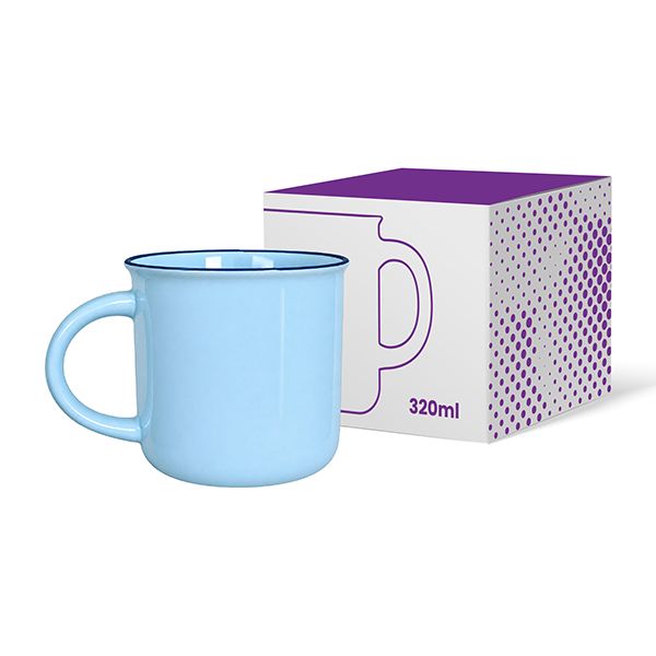 COLOUR Retro Rim Ceramic Mug - 320ml