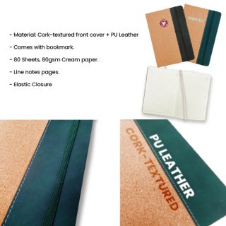 ECO-CORK Notebook with Velvet Tone