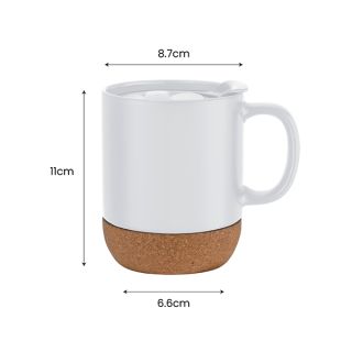 CORK 2 Tone Ceramic Mug with Cover – 350ml