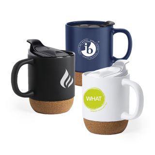 CORK 2 Tone Ceramic Mug with Cover – 400ml