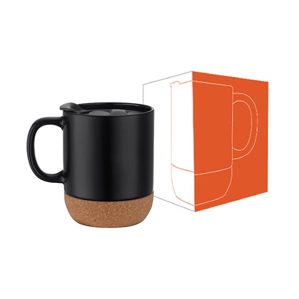 CORK 2 Tone Ceramic Mug with Cover – 350ml