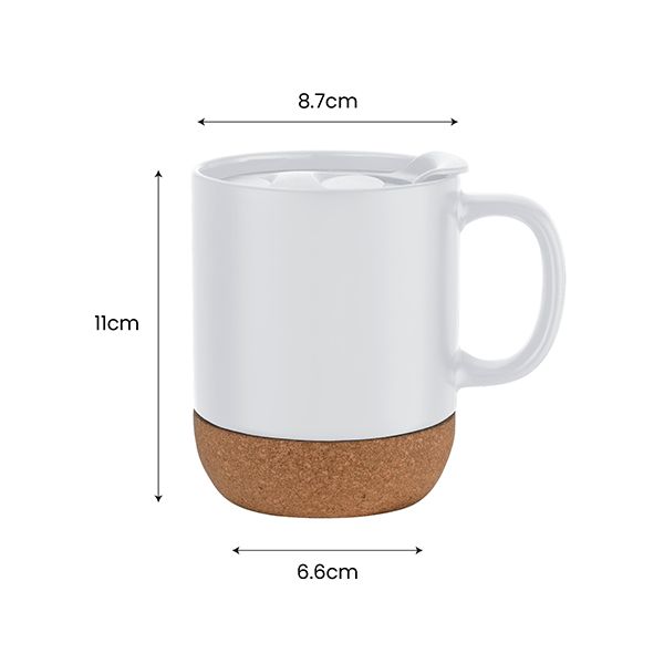 CORK 2 Tone Ceramic Mug with Cover – 350ml