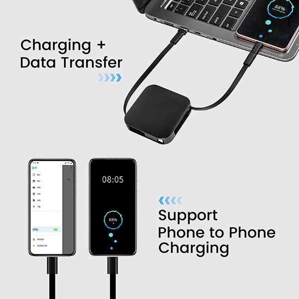 CUBE 5-in-1 Retractable USB Port