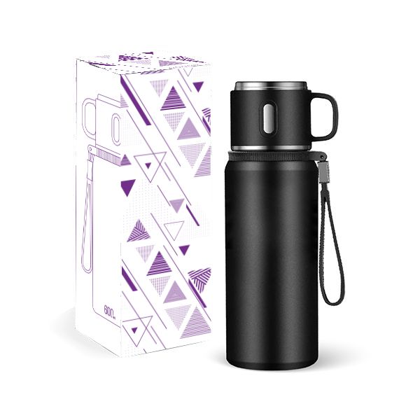 CUP Stainless Steel Vacuum Thermos Flask with Handle - 600ml