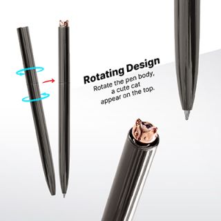 CUTECAT Twist Action Metal Ball Pen