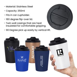 DEVINE Stainless Steel Double Wall Mug - 350ml