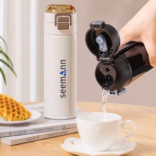 DUCK Dual Lid 316 S.Steel Bottle with Straw - 520ml