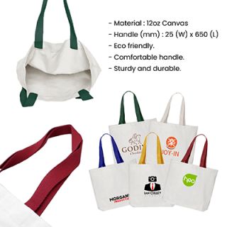 Duo Tone Canvas Bag Webbing Handle - 12oz (350x400x100)