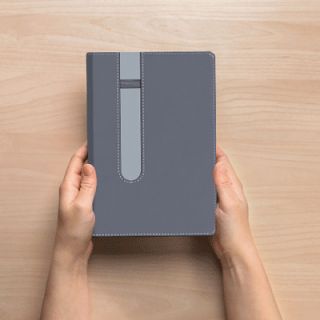 Duo Tone PU A5 Notebook with Pen Loop