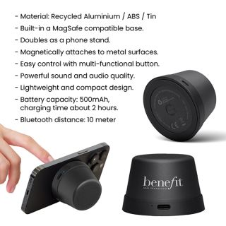 EchoMag HD Sound Bluetooth Speaker - 500mAh Battery