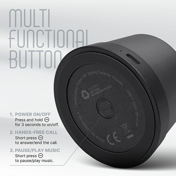 EchoMag HD Sound Bluetooth Speaker - 500mAh Battery