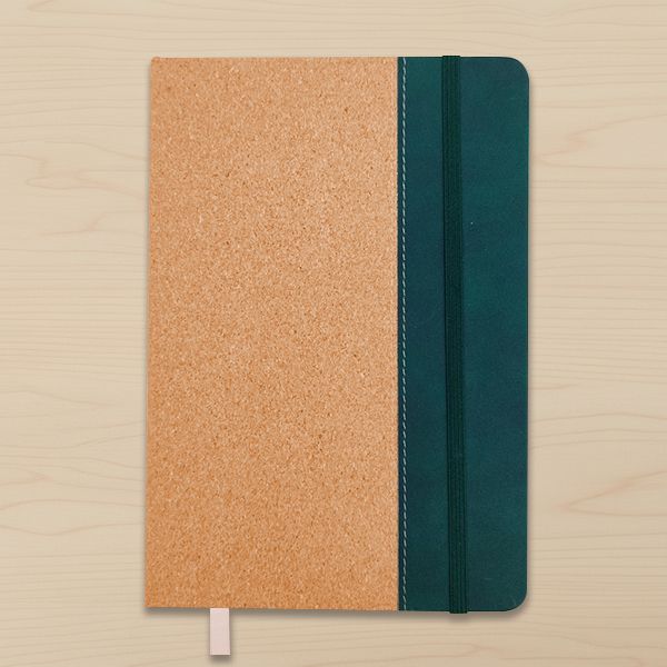 ECO-CORK Notebook with Velvet Tone