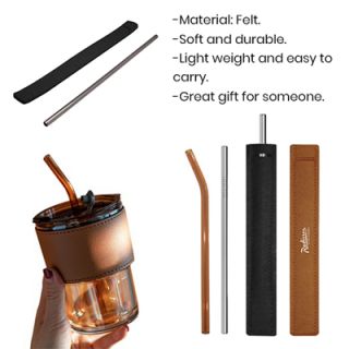 FELT Drinking Straw Felt Pouch
