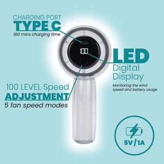 FLOW Handheld LED Mini Fan - 1800mAh