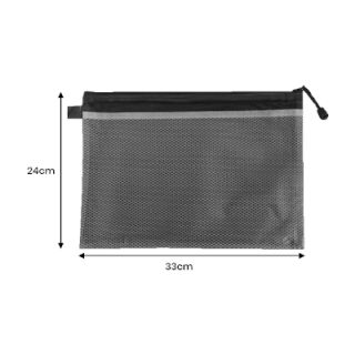 Frosted PVC Organizer with Net Divider - A4 Size