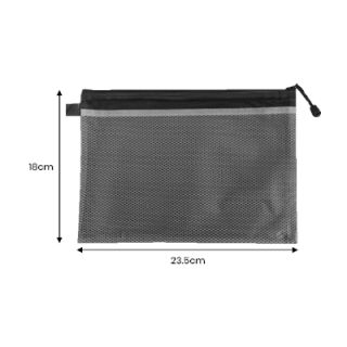 Frosted PVC Organizer with Net Divider - A5 Size