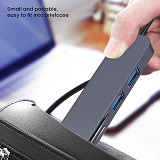 Fusion 5 in 1 USB 3.0 Hub with Type-C