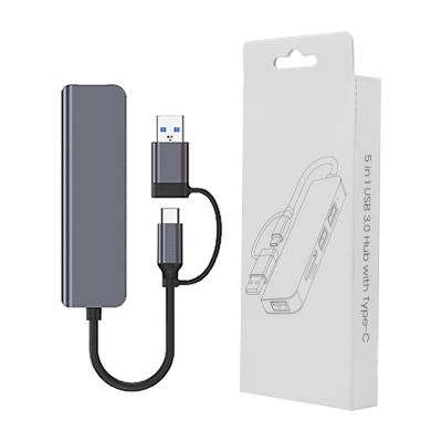 Fusion 5 in 1 USB 3.0 Hub with Type-C