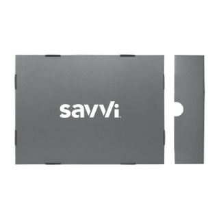 Grey Gift Box 2 Compartment with Shredded Paper- L Size