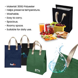 Insulated Thermal Polyester Lunch Cooler Bag - L