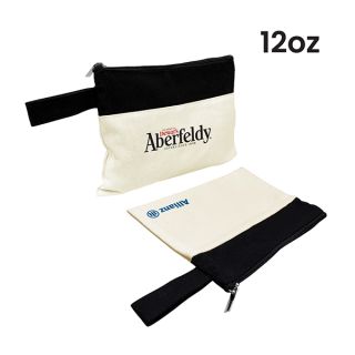 JIWA Canvas Zippered Pouch Travel Organizer - 12oz