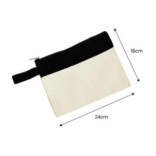 JIWA Canvas Zippered Pouch Travel Organizer - 12oz