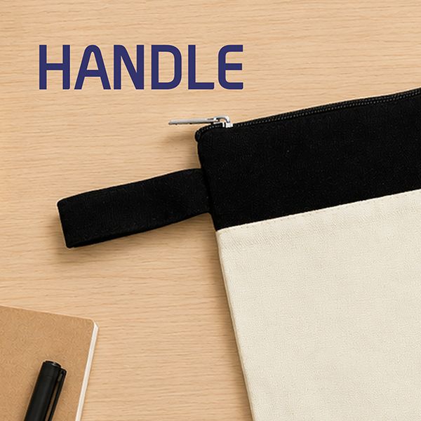 JIWA Canvas Zippered Pouch Travel Organizer - 12oz