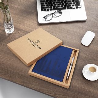 KRAFT Notebook with Pen Gift Box