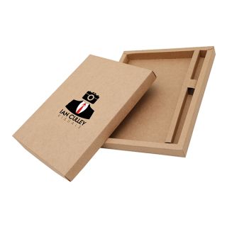 KRAFT Notebook with Pen Gift Box