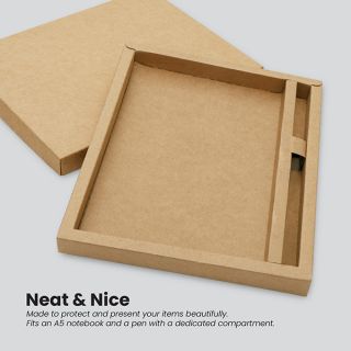KRAFT Notebook with Pen Gift Box