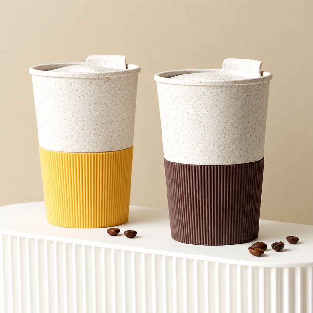 LATTE Eco-Wheat Tumbler with Silicone Holder - 350ml