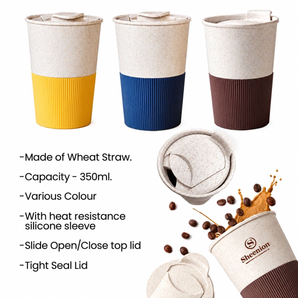 LATTE Eco-Wheat Tumbler with Silicone Holder - 350ml