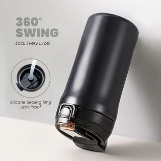 LINK Dual Lid 316 S.Steel Bottle with Straw - 600ml