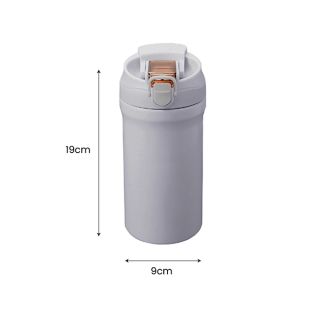 LINK Dual Lid 316 S.Steel Bottle with Straw - 600ml