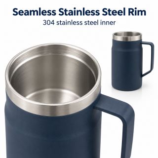 LOCK Stainless Steel Mug with Cover - 650ml