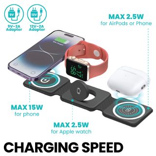 Magfold 3 in 1 Magnetic Wireless Charger